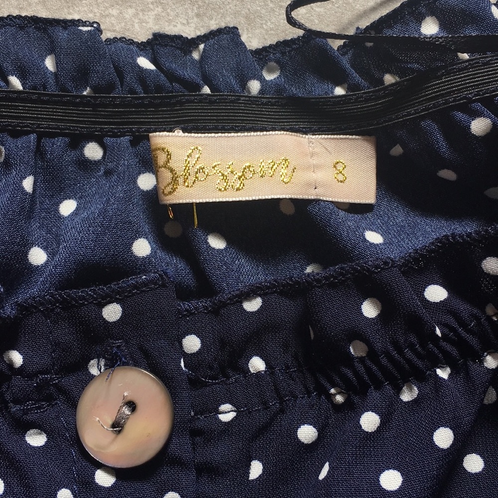 Blue/white polka dotted dress - Picture 7 of 14